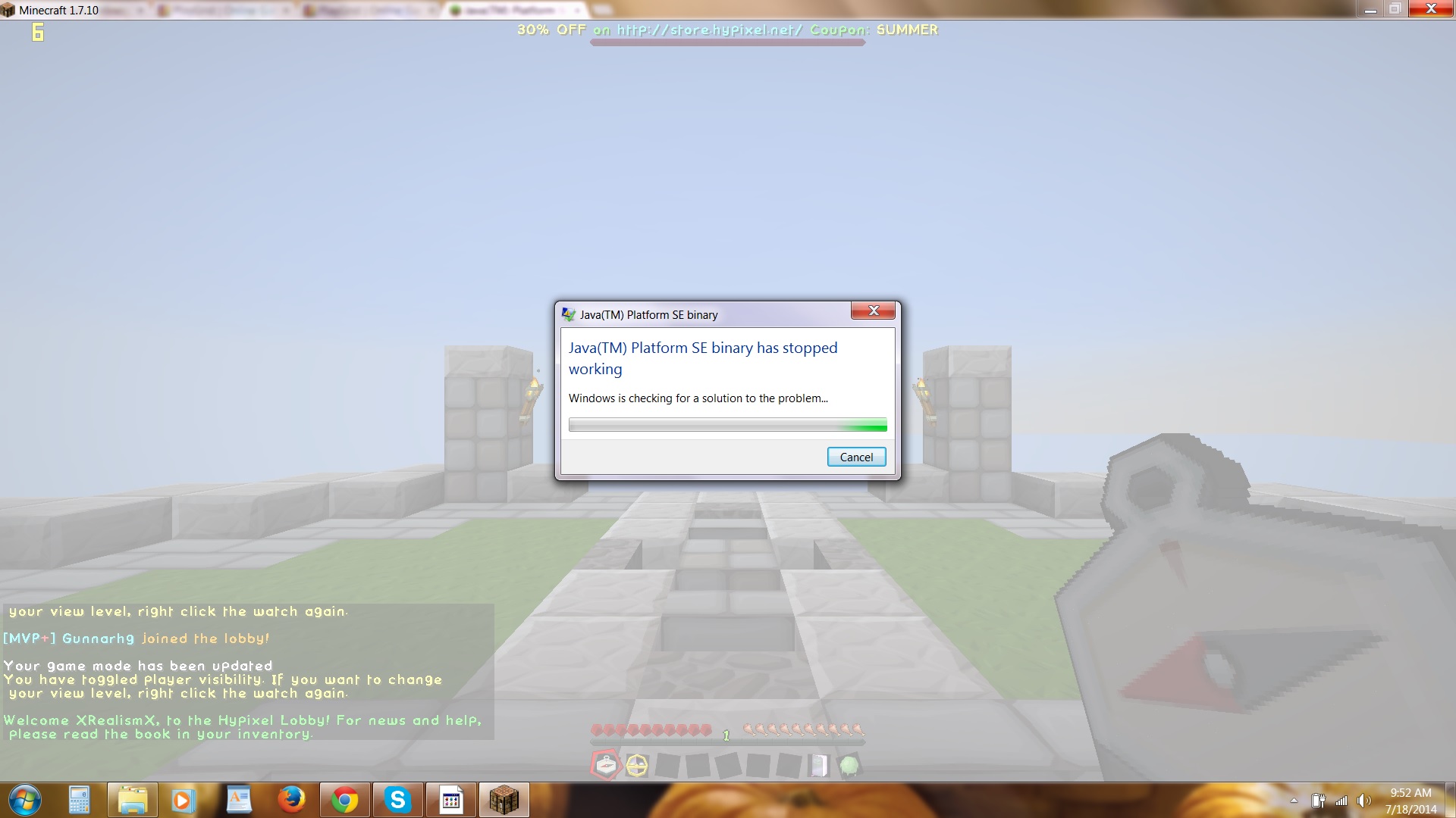 minecraft launcher has stopped working twich