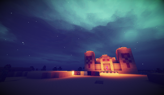 minecraft shaders night screen shot