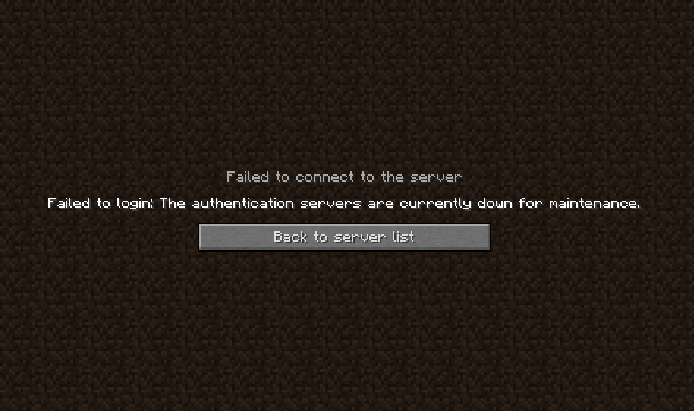 minecraft authentication servers are down just me