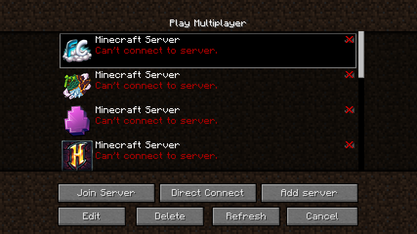 minecraft says could not connect to server on launcher