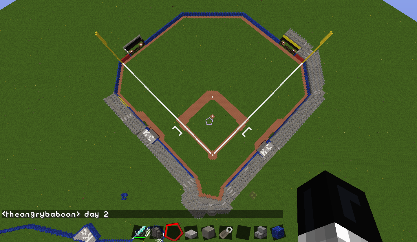 My (Very poor) attempt at a baseball stadium Creative Mode