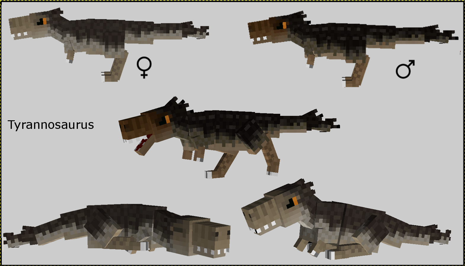 minecraft tyrannosaurus rex