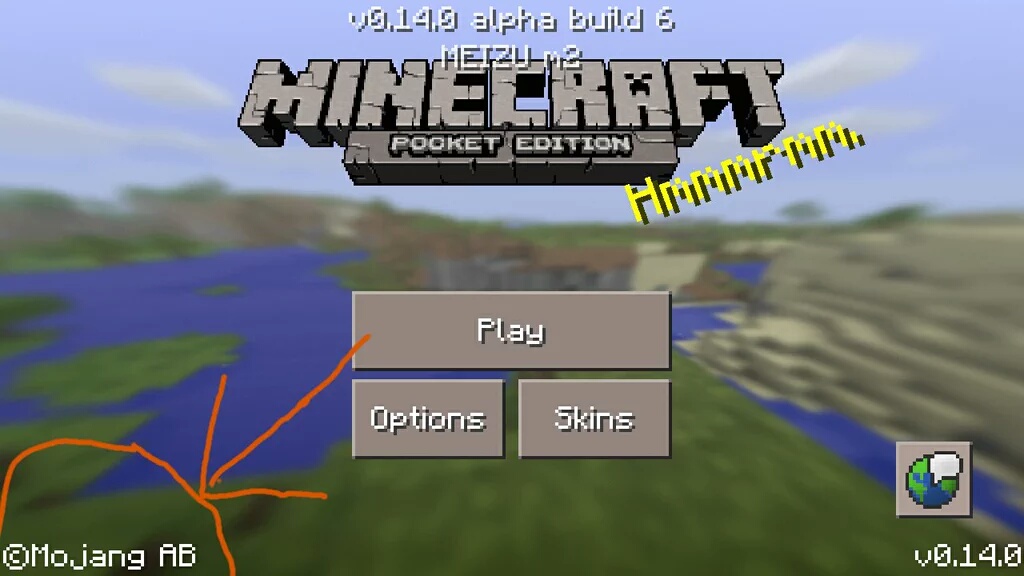 How do i Change Mojang AB or any text in the mcpe play screen? MCPE