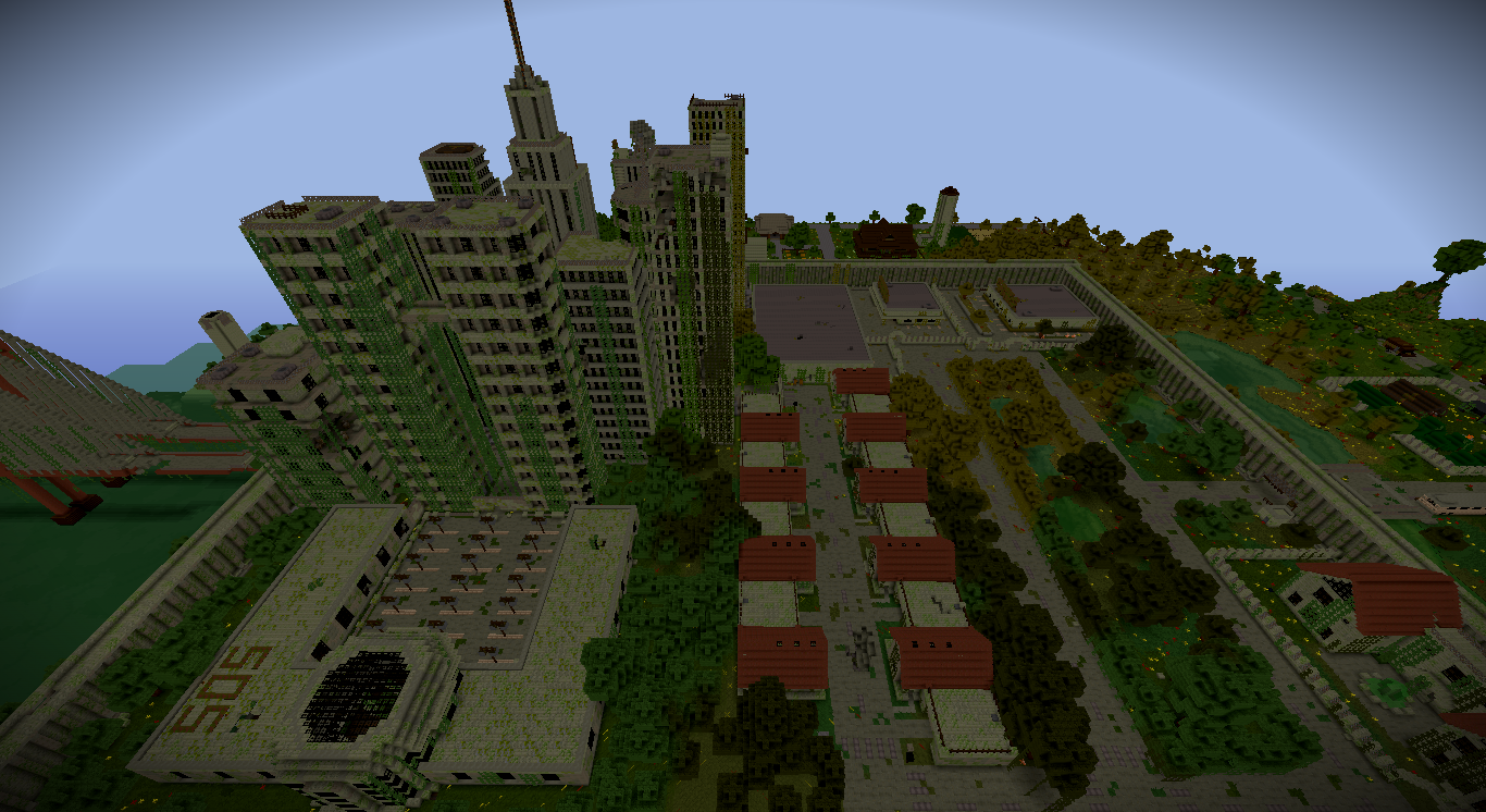 abandoned city map minecraft non flat map