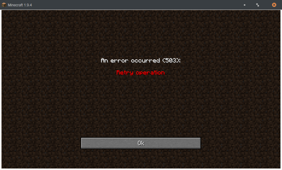 Error 503? - Minecraft Realms - Servers: Java Edition - Minecraft Forum ...