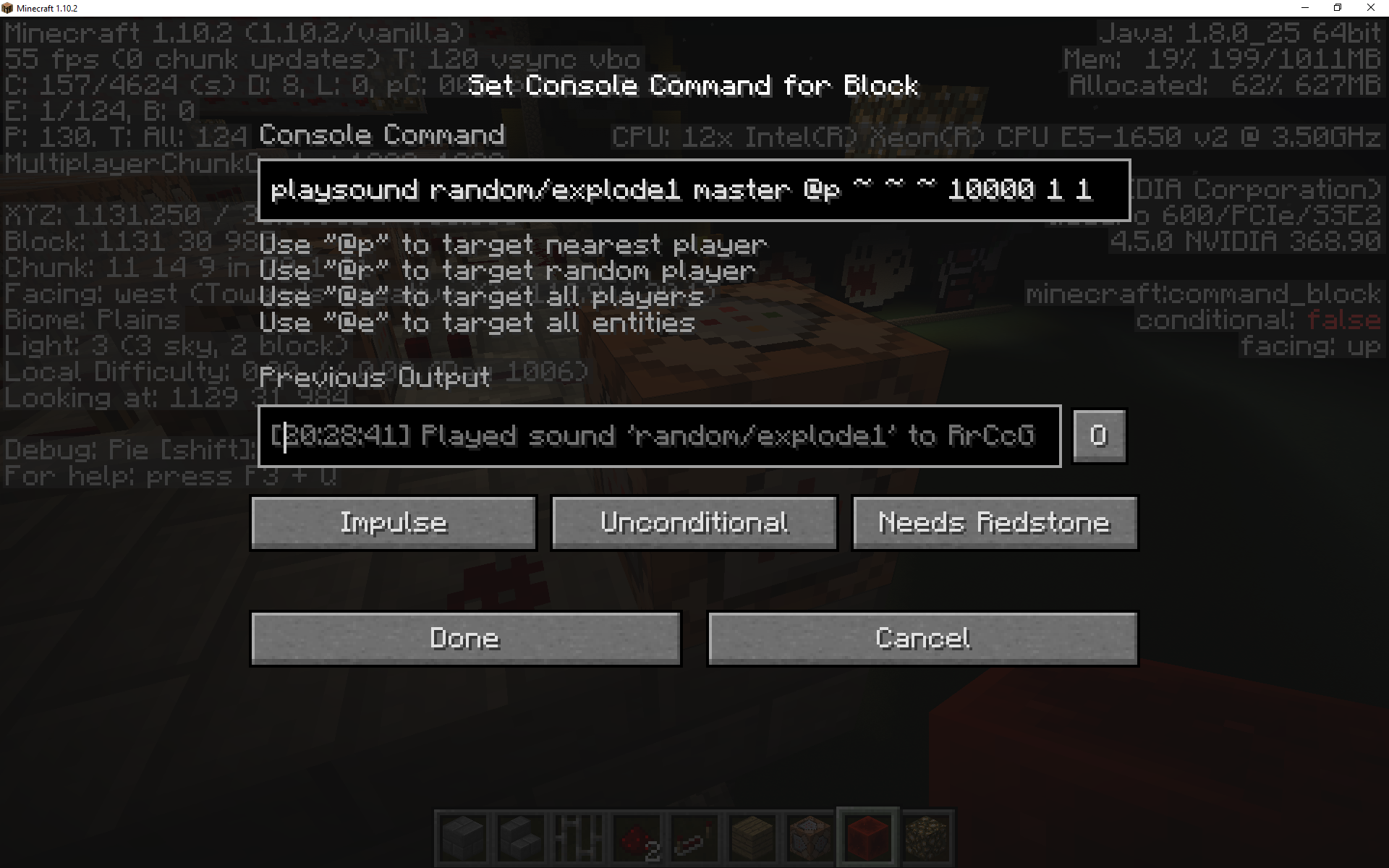 play sound command