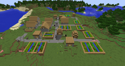 Minecraft Xbox 360 Edition Double Village Seed (Title Update 9