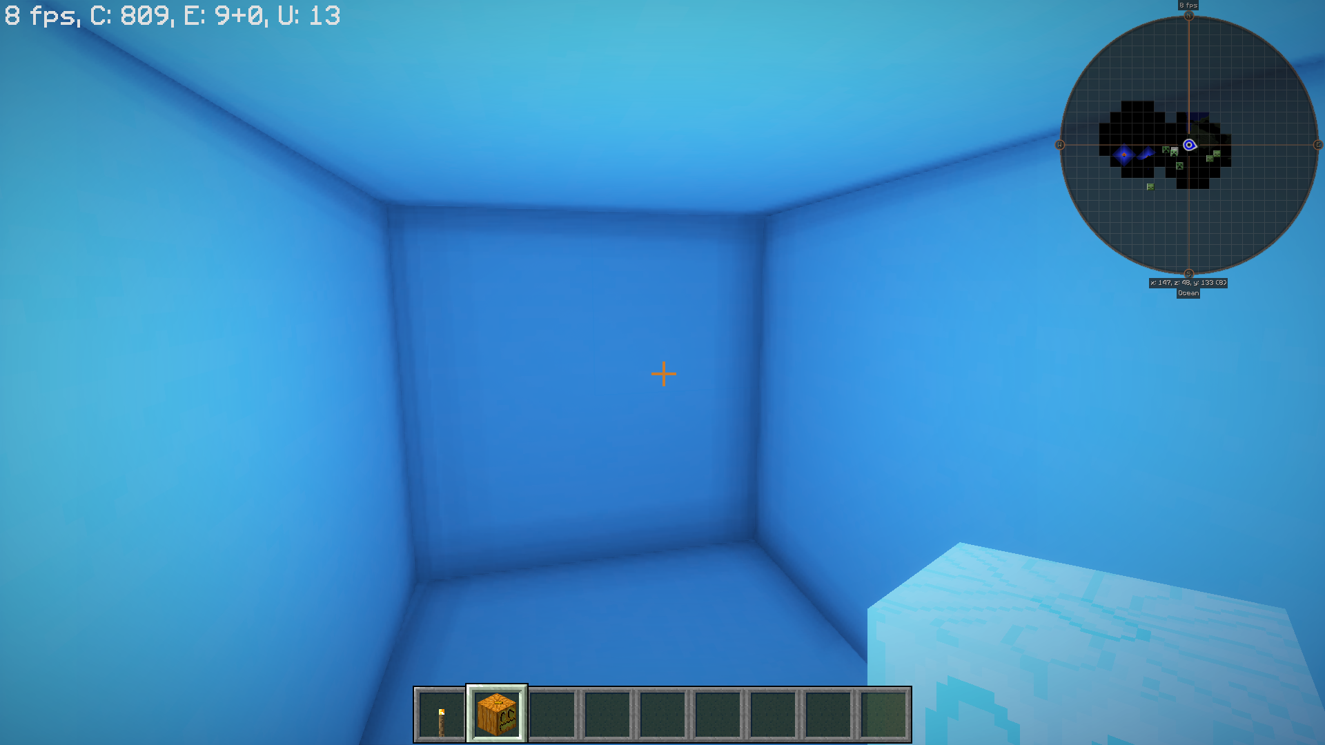 Dynamic Lighting + SEUS + Held Torch = Blue Lighting Modded Client Support Support