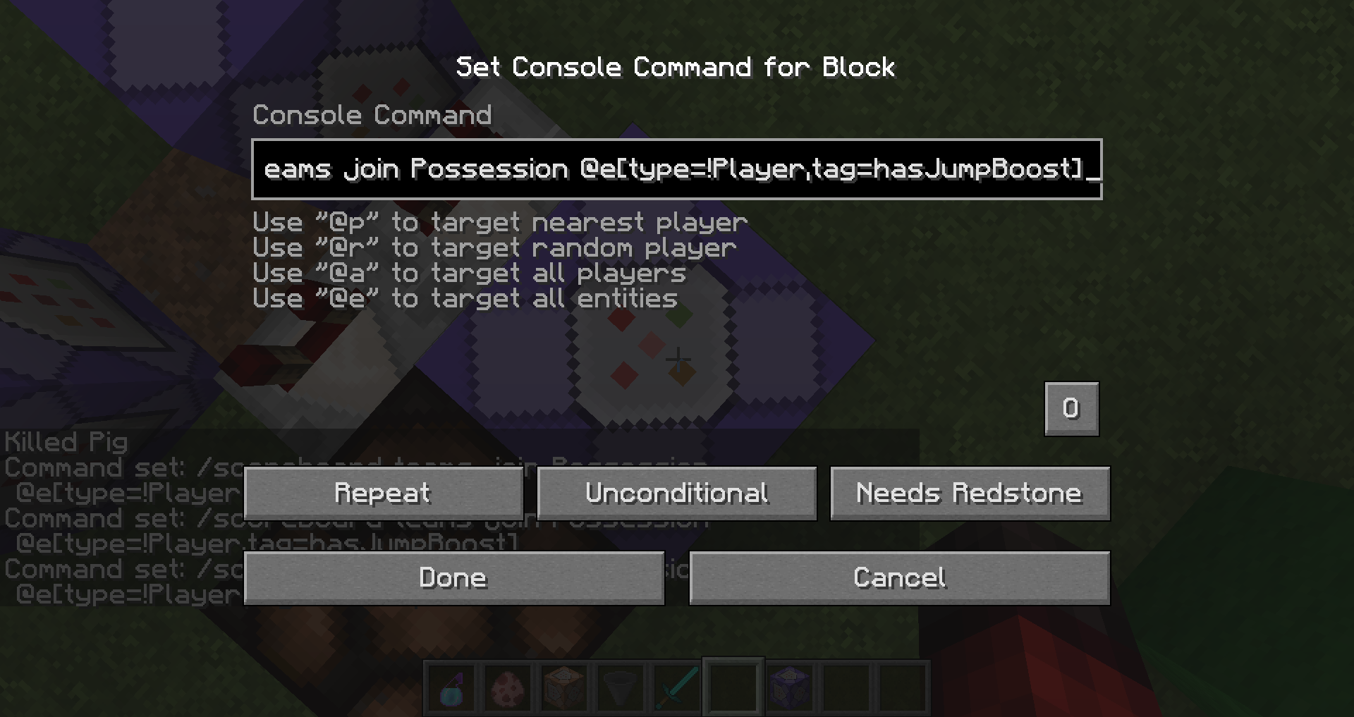 minecraft server commands time