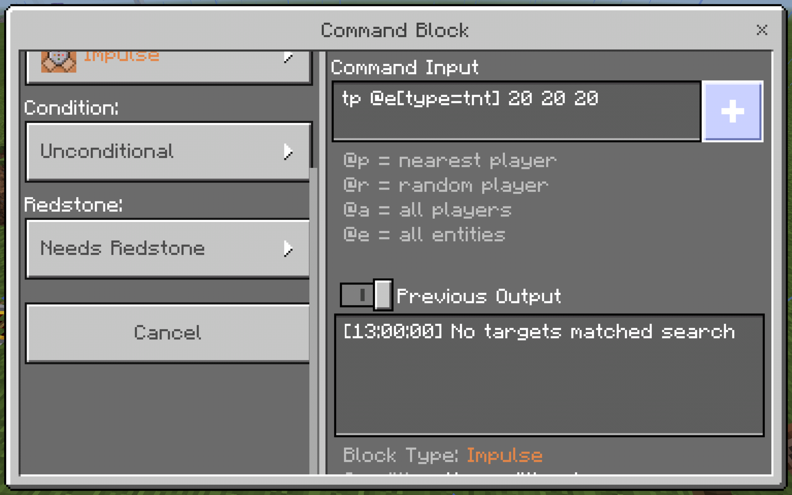 Broken radius Commands, Command Blocks and Functions Redstone
