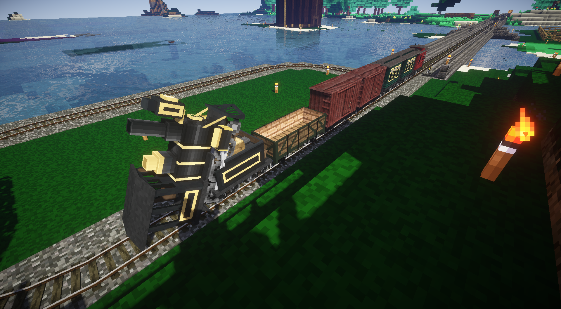 how to power a electric train in traincraft mod
