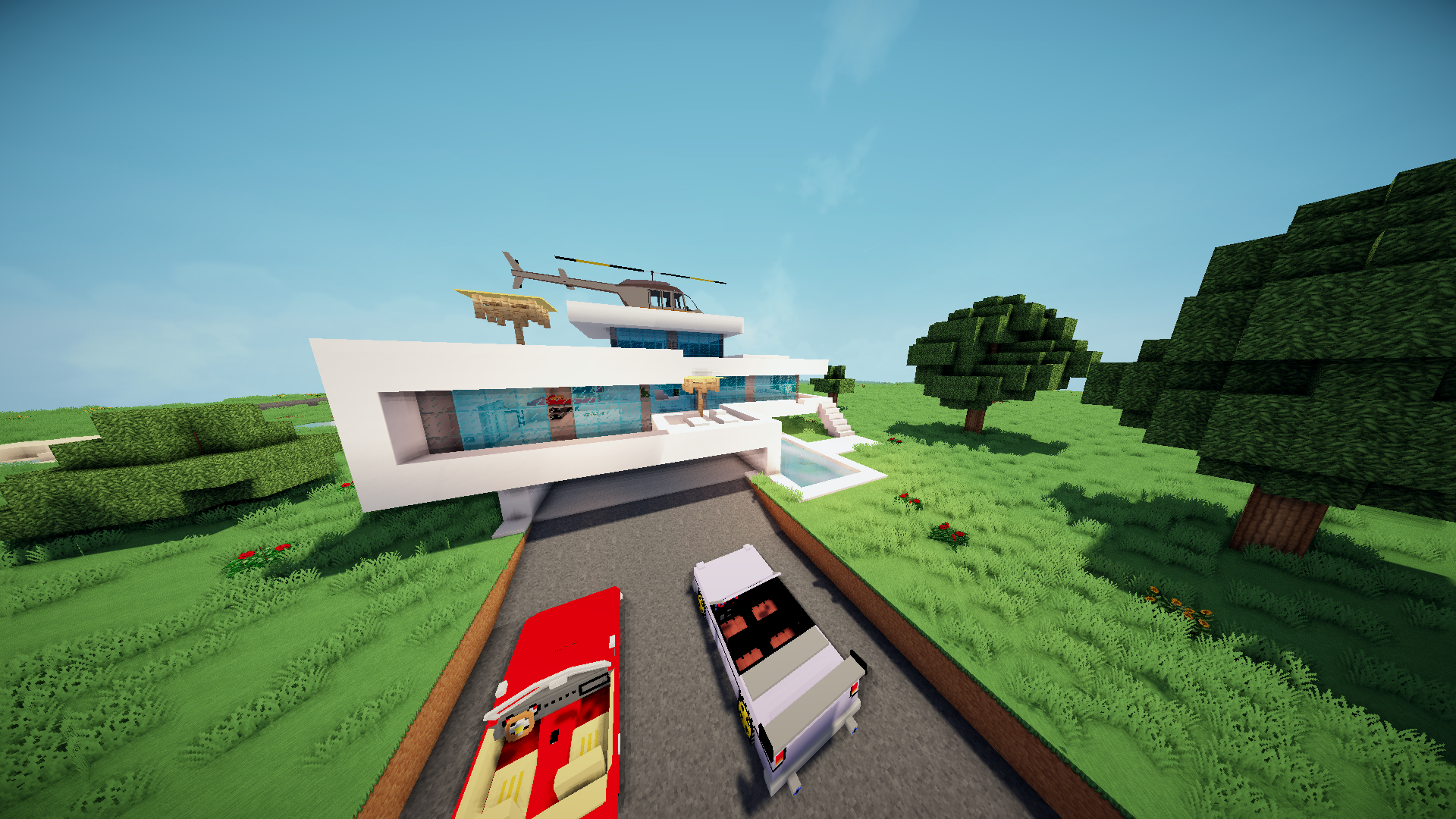 minecraft modern mansion map