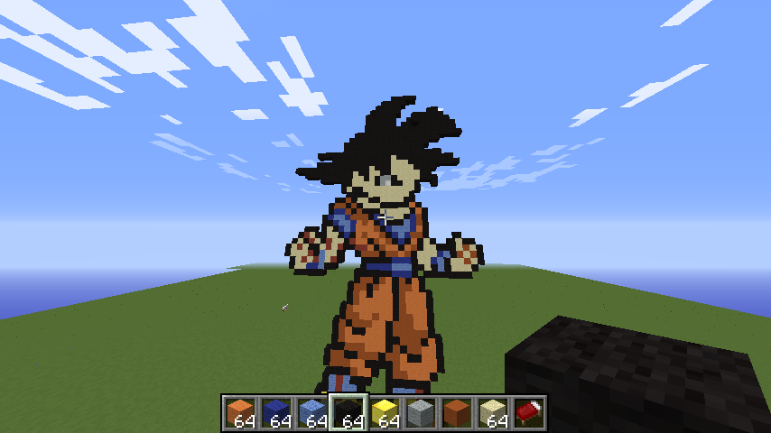 minecraft goku statue