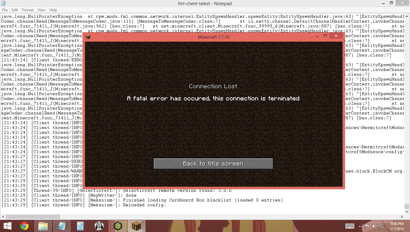 NEED HELP PLEASE SERVER CRASH! - Server Support - Support - Minecraft ...