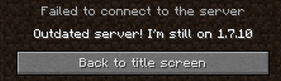 minecraft tablet outdated server