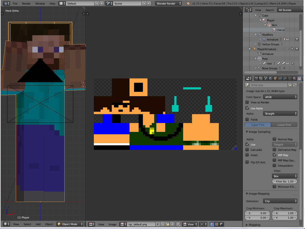 [1.1] Blender Model: Minecraft Player – Compatible With Blender 2.6 ...