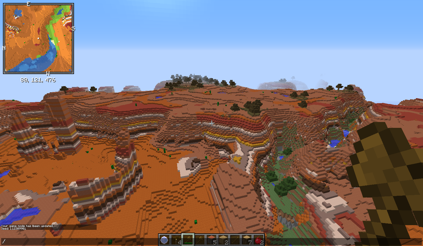 Mesa Biome right next to spawn! - Seeds - Minecraft: Java Edition ...