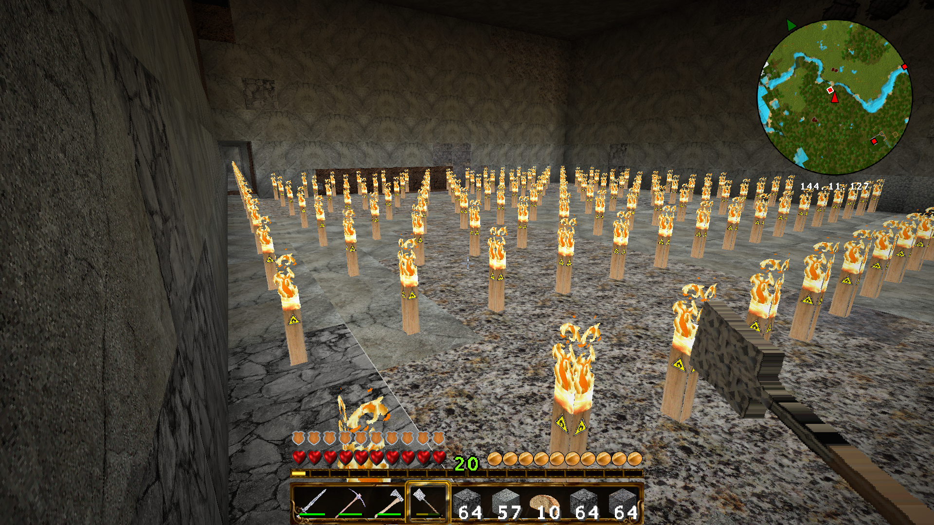 Mobs spawning in an insanely well lit room Survival Mode Minecraft Java Edition Minecraft