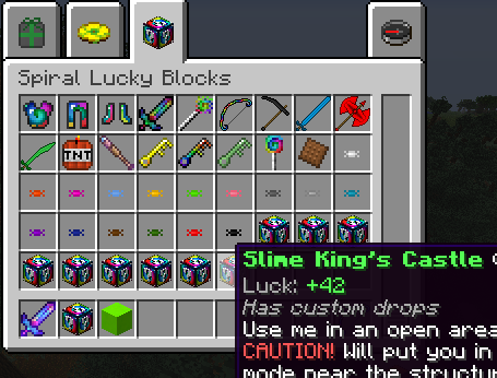 Lucky block spiral