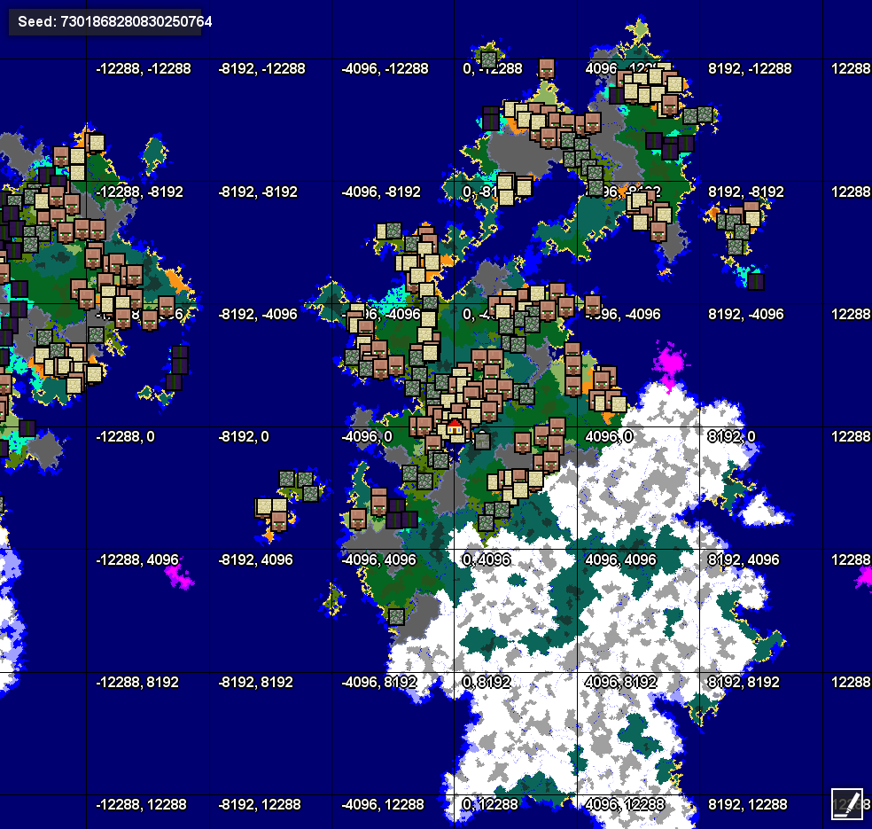 Seed 1 6 4 request single continent  with large biomes 