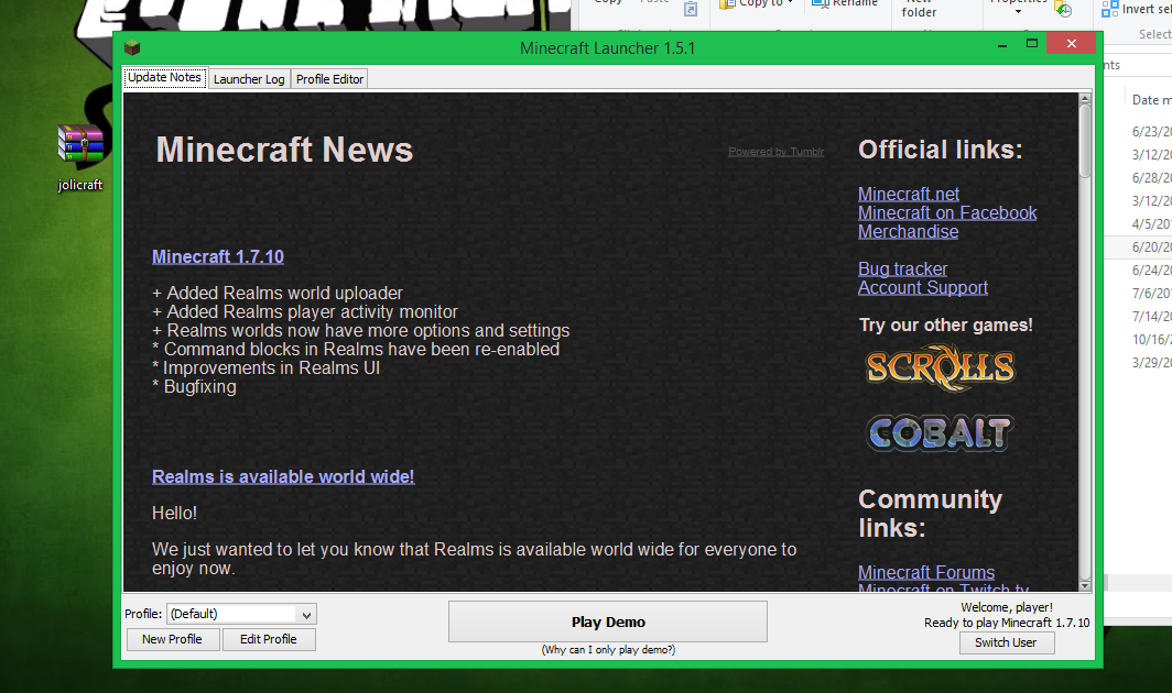 Minecraft net launcher