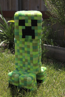 life size minecraft creeper plush