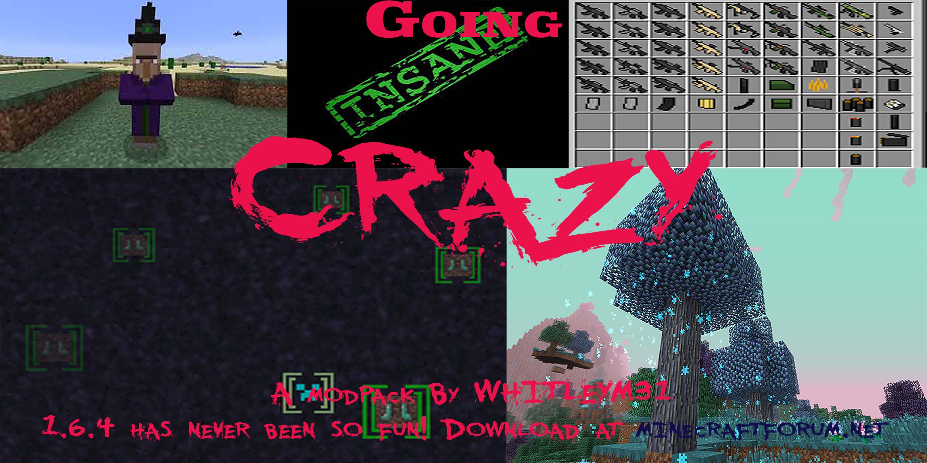 скачать мод на майнкрафт 1.6.4 openblocks Going crazy modpack 1. 6. 4 mod packs minecraft mods mapping.