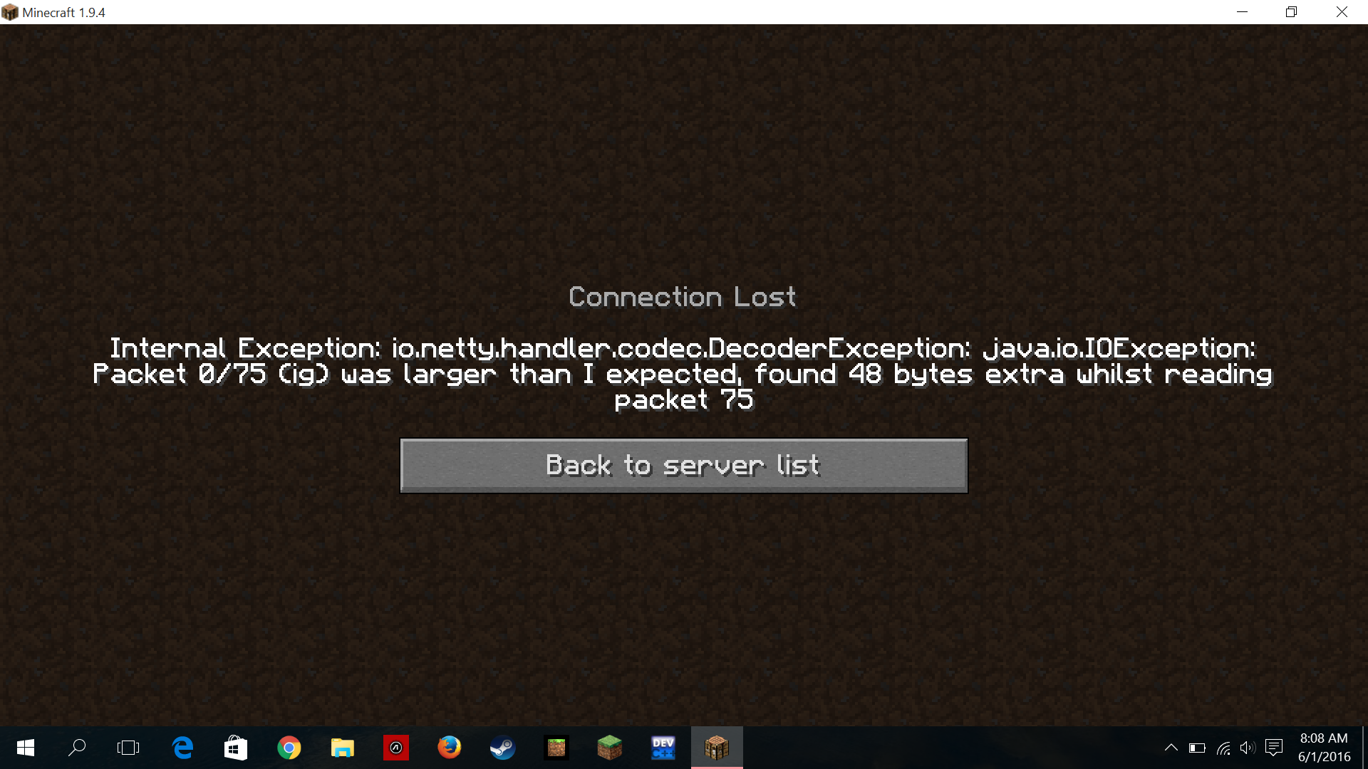 cant connect to minecraft server on curse