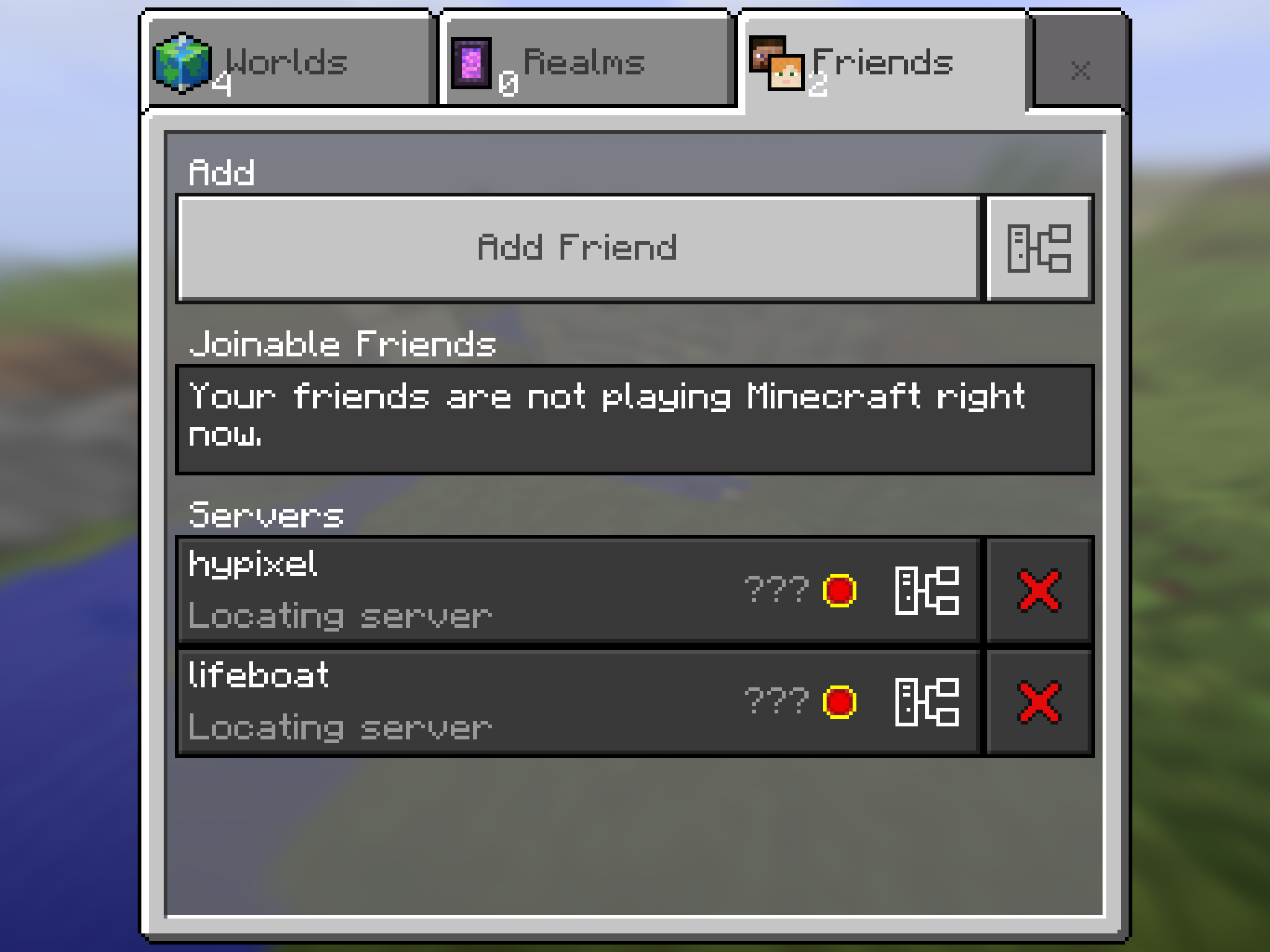 cant connect to minecraft server java