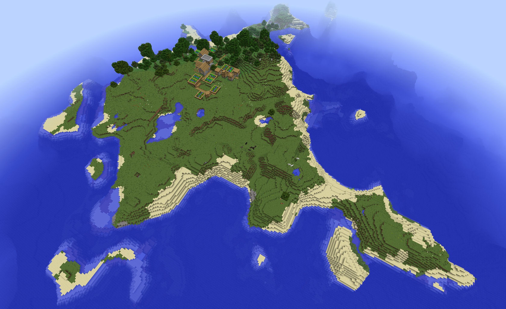 карта для майнкрафт острова с секретками #5