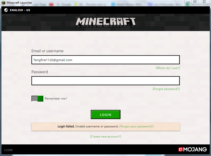 minecraft launcher login not working