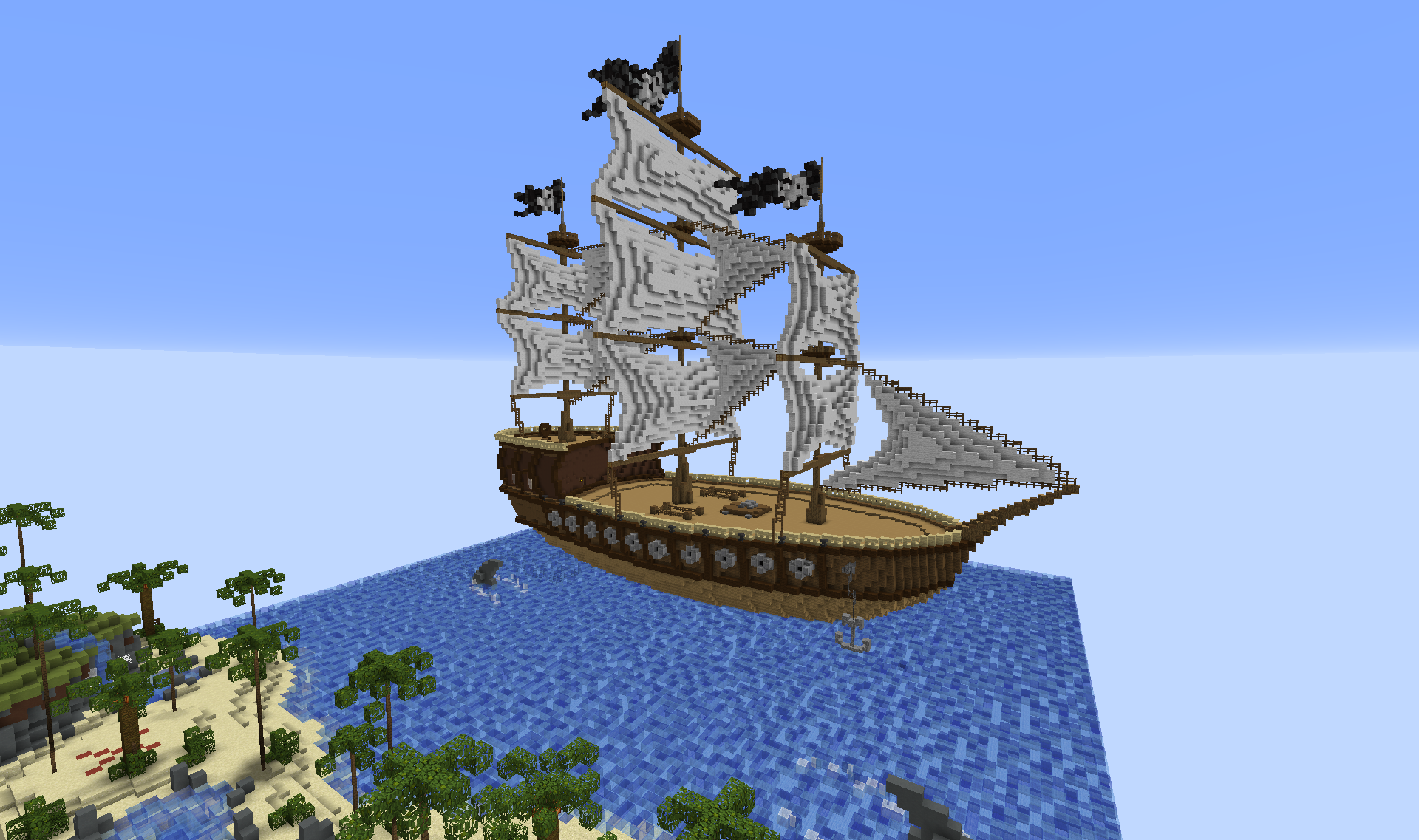 What is the title of this picture ? Pirates and Treasure - Suggestions - Minecraft: Java Edition