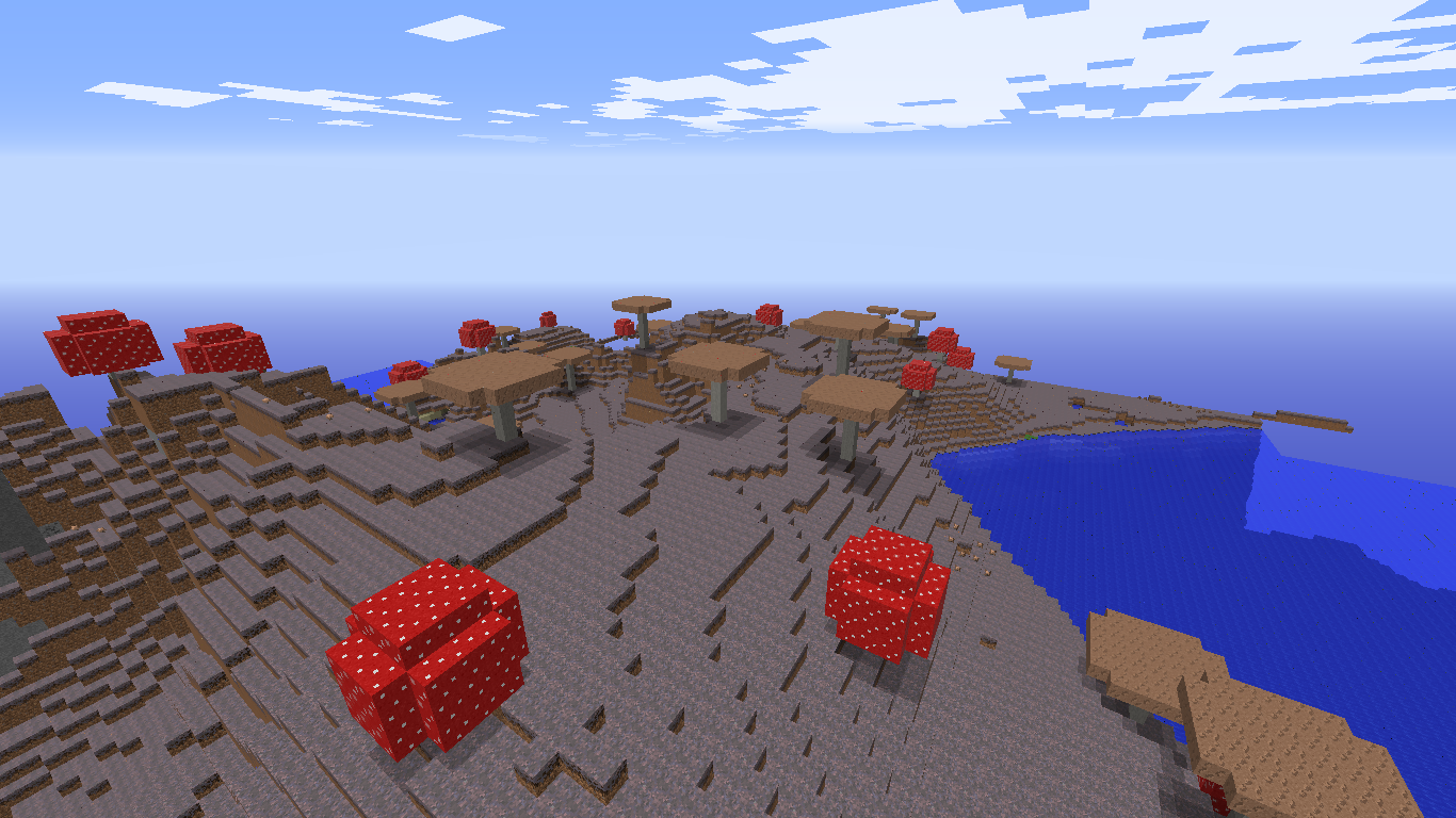 THE ABSOLUTE BIGGEST MUSHROOM ISLAND BIOME IN THE HISTORY OF MINECRAFT ...