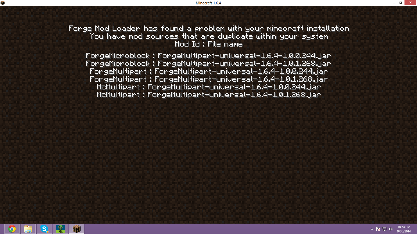forge modloader has found a problem with your minecraft installation