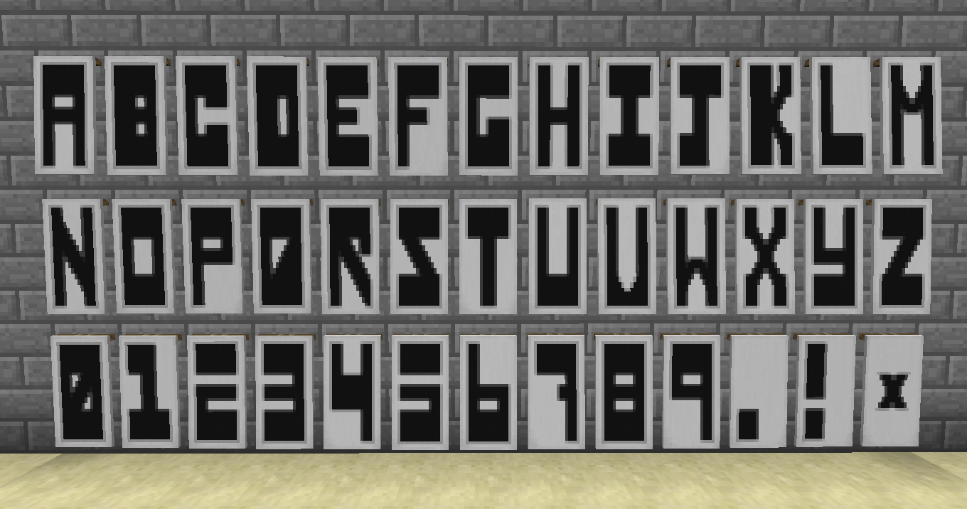 how to make letter banners in minecraft