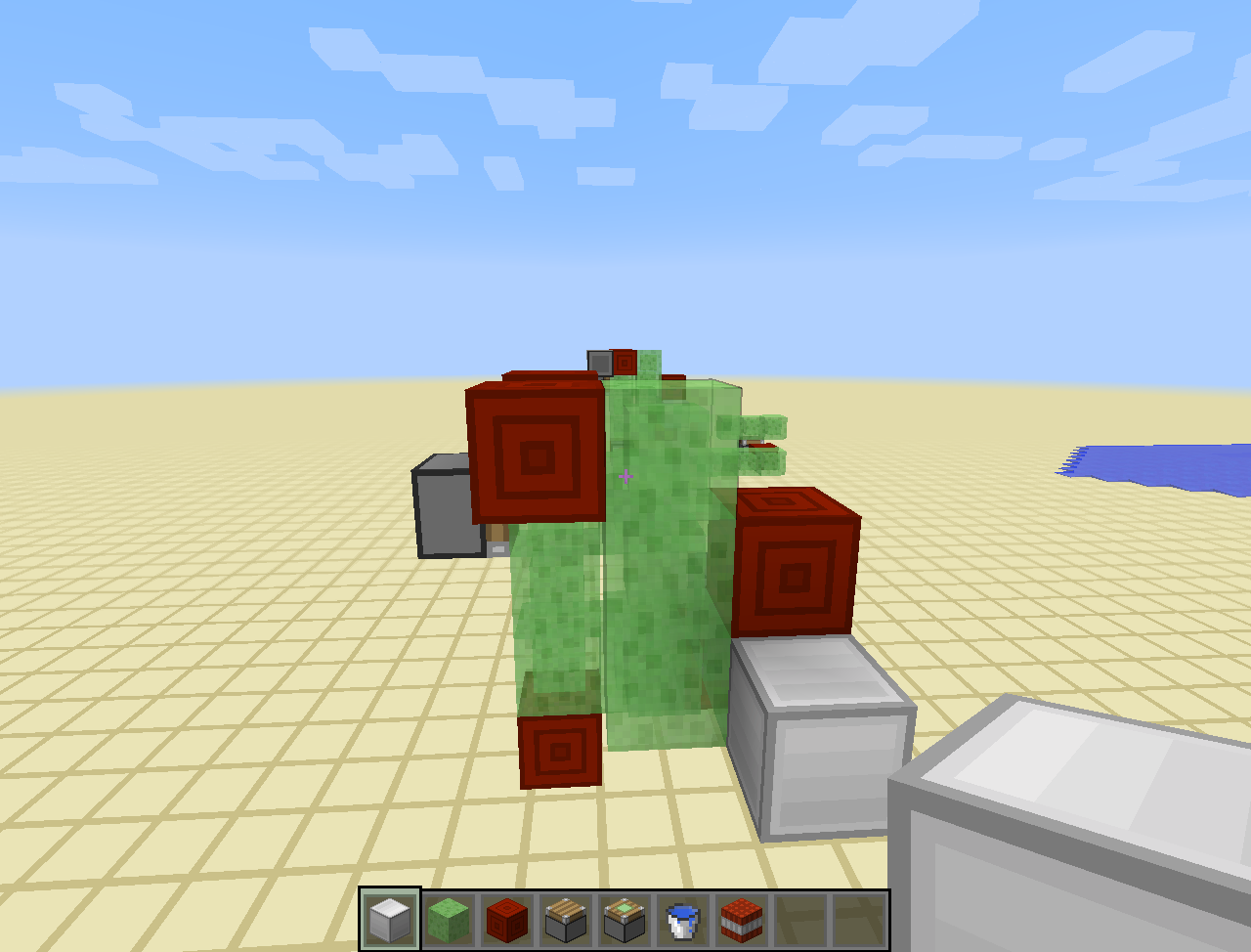 whow to make a sand cannon in minecraft with a slime block tnt launcher
