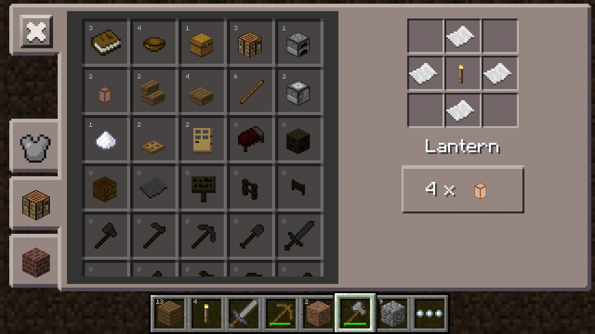 build lantern minecraft