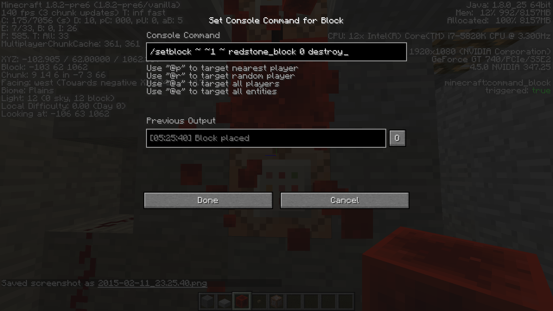 What is the title of this picture ? use a command block to "kill" redstone block entitys - Redstone